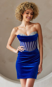 Royal Blue Short Homecoming Dress 5056S by Amelia Couture