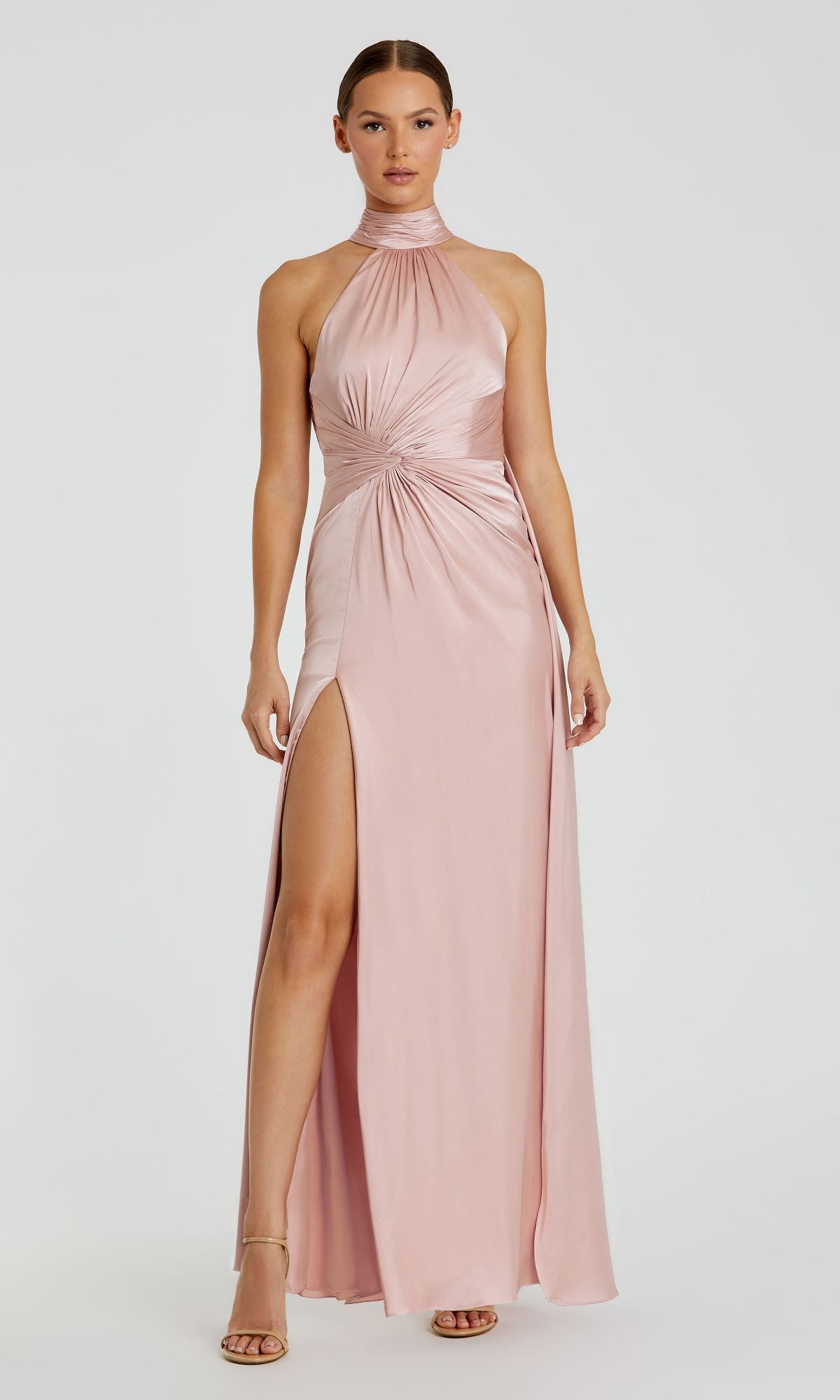 Shell Pink Mac Duggal Long Formal Dress 11642