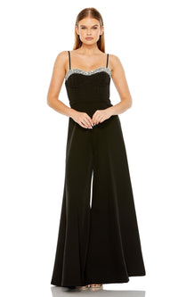 Black Mac Duggal Long Formal Jumpsuit 11765