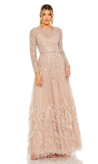 Dusty Rose Mac Duggal Long Formal Dress 11782