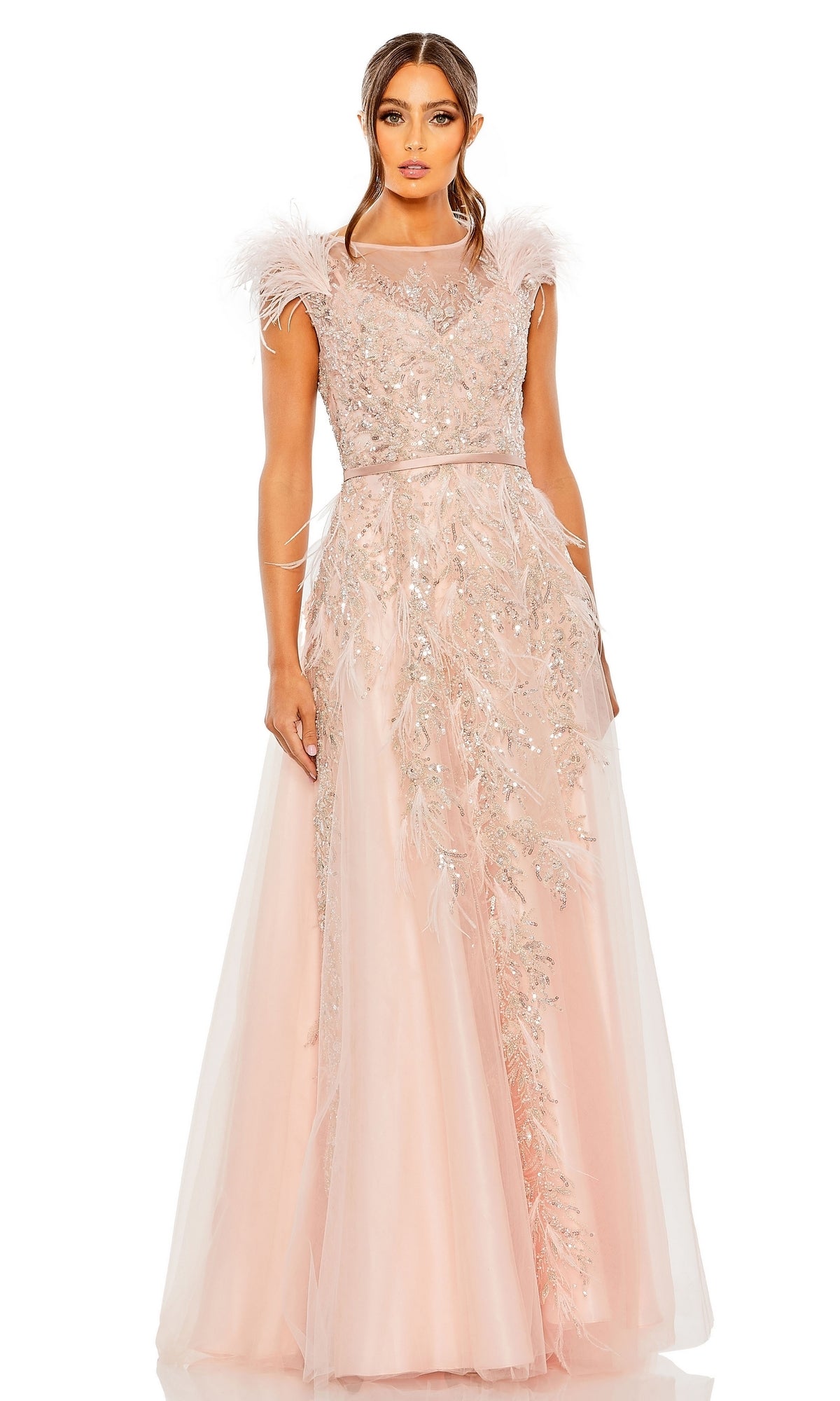 Blush Mac Duggal Long Formal Dress 20520