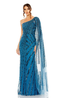 Ocean Blue Mac Duggal Long Formal Dress 20528