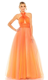 Orange Mac Duggal Long Formal Dress 20554