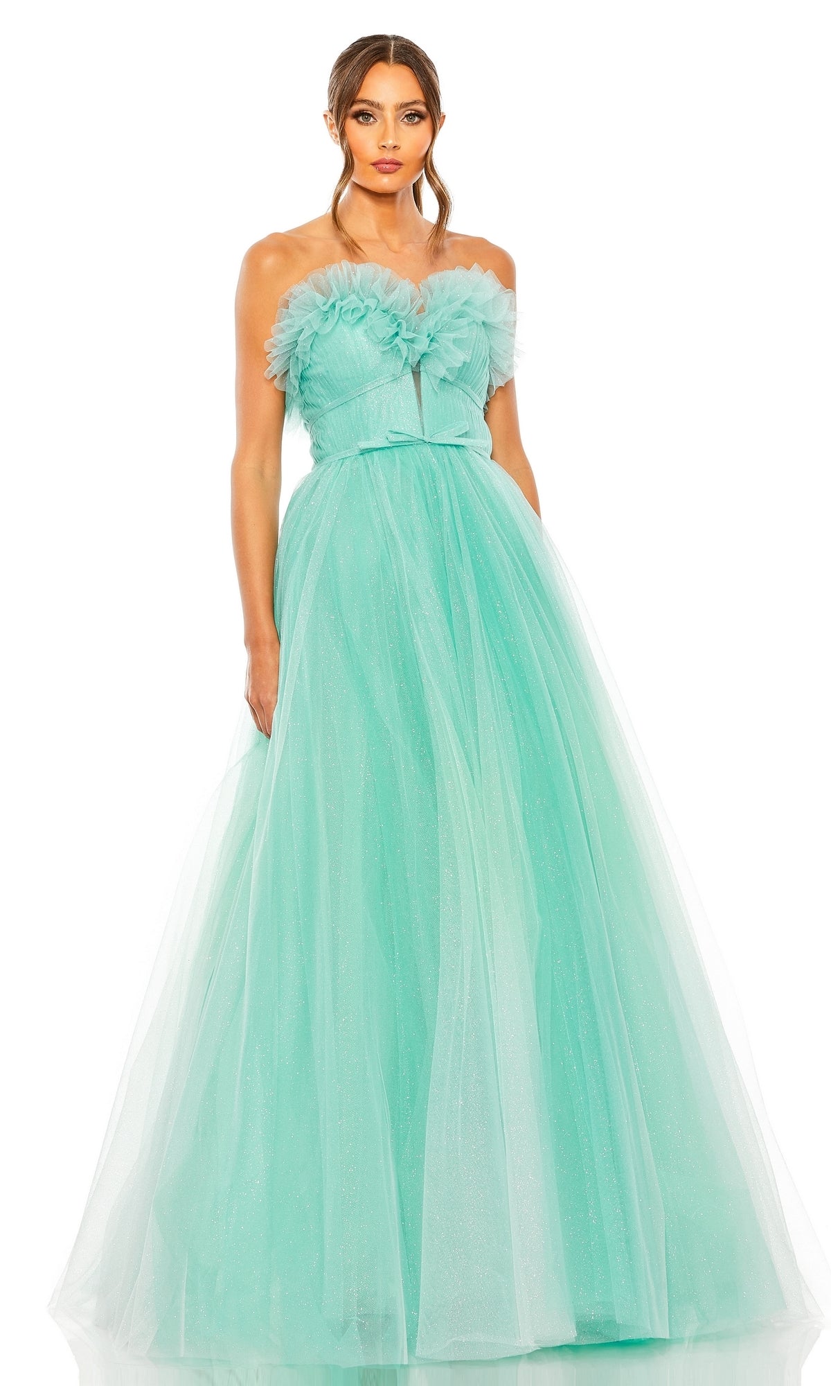 Aqua Ombre Mac Duggal Long Formal Dress 20555