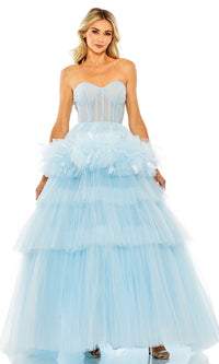 Ice Blue Mac Duggal Long Formal Dress 20572