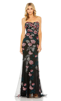 Black Multi Mac Duggal Long Formal Dress 20581