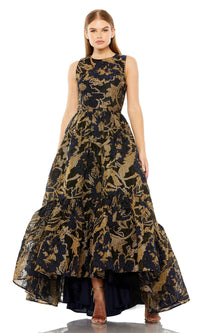 Midnight Gold Mac Duggal Long Formal Dress 20714