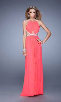 Bright Pink Long La Femme Gown 21145