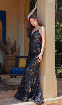 Black Juliet Long Formal Dress 2411