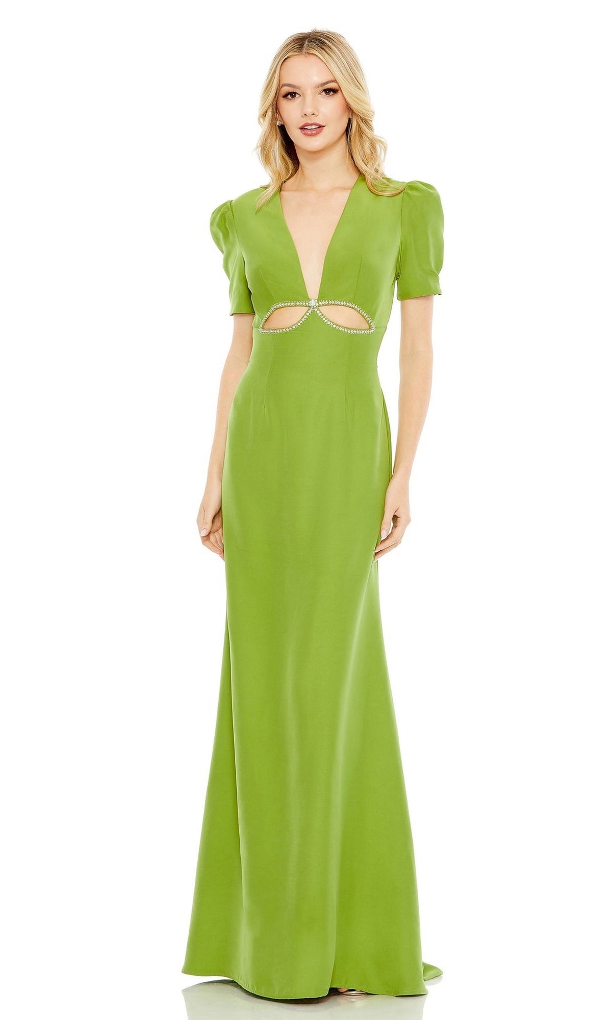 Apple Green Mac Duggal Long Formal Dress 2630