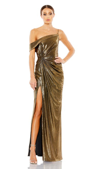 Gold Mac Duggal Long Formal Dress 26728