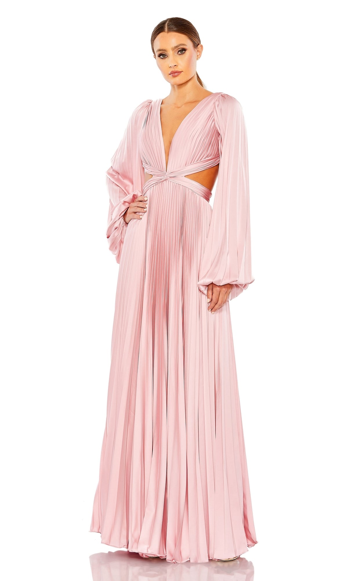 Pink Mac Duggal Long Formal Dress 26737