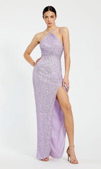 Lilac Mac Duggal Long Formal Dress 27128