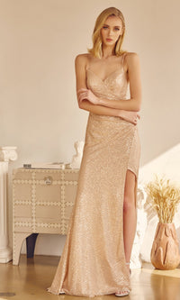 Champagne Juliet Long Formal Dress 273