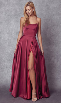 Wine Juliet Long Formal Dress 278