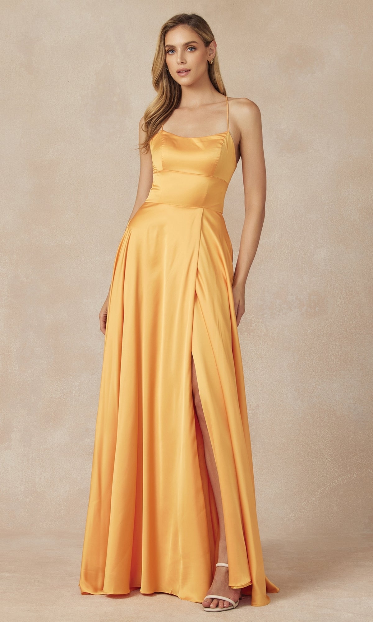 Yellow Gold Juliet Long Formal Dress 278