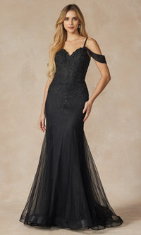 Black Juliet Long Formal Dress 281