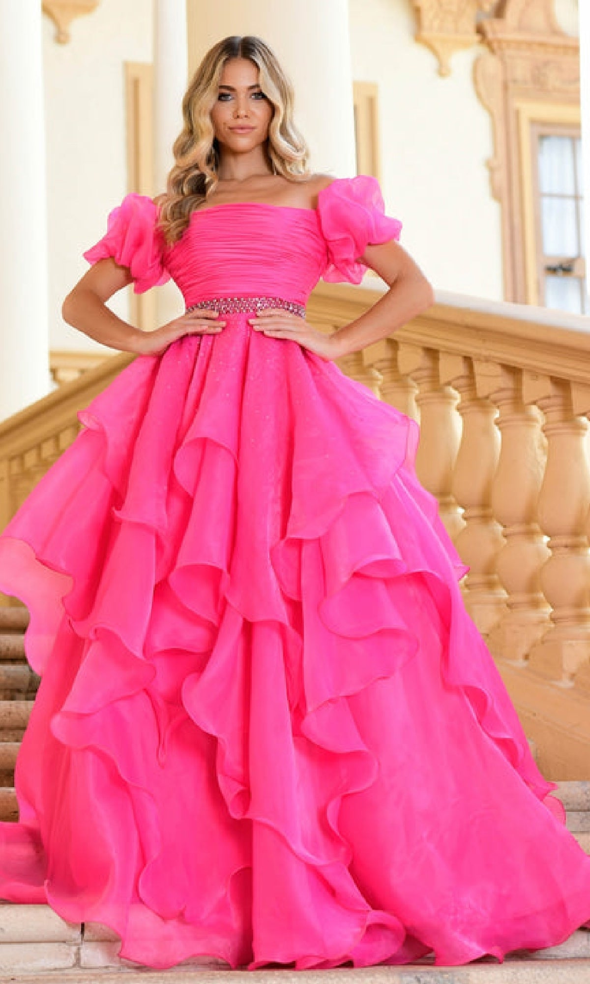 Fuchsia Ava Presley Long Formal Dress 28571