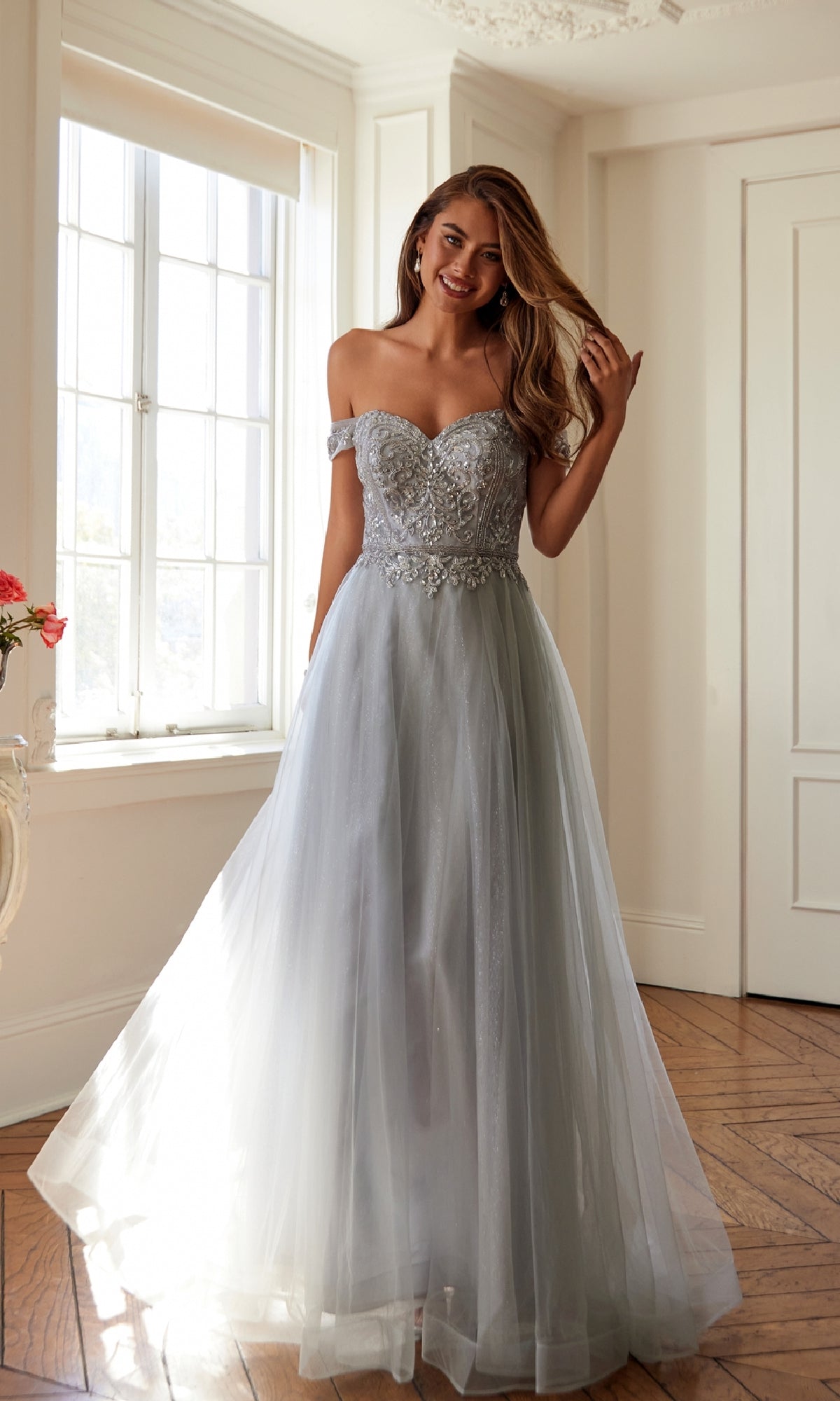 Silver Juliet Long Formal Dress 287