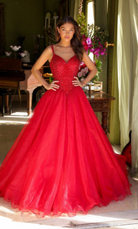 Red Ava Presley Long Formal Dress 29522