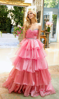 Coral Pink Ava Presley Long Formal Dress 29546