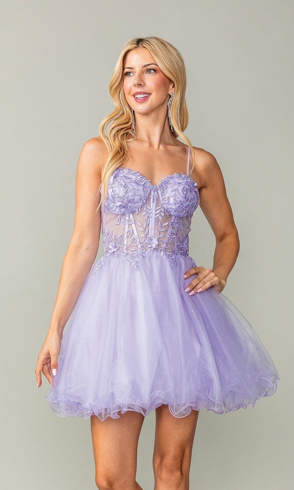 Lilac Dancing Queen Short Party Dress 3382