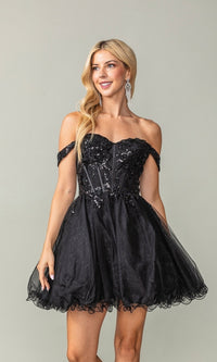 Black Dancing Queen Short Party Dress 3383