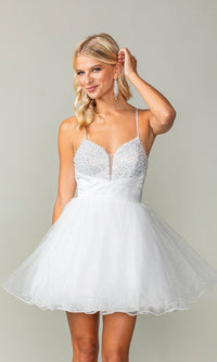 White Dancing Queen Short Party Dress 3385