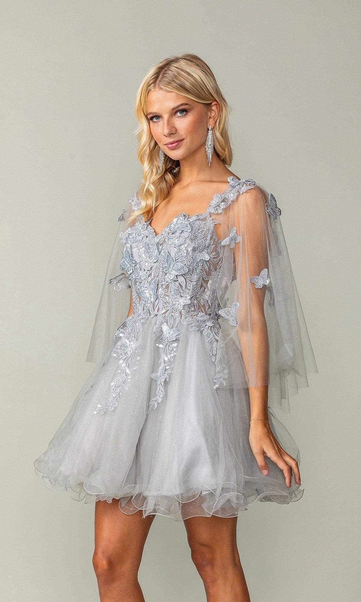 Silver Dancing Queen Short Party Dress 3393