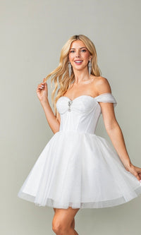 Off White Dancing Queen Short Party Dress 3394