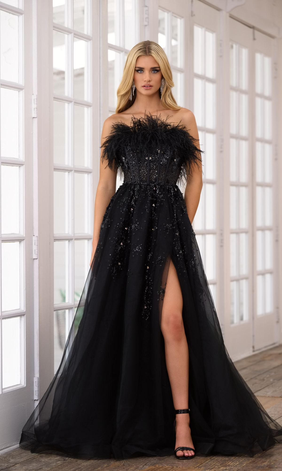 Black Ava Presley Long Formal Dress 39232