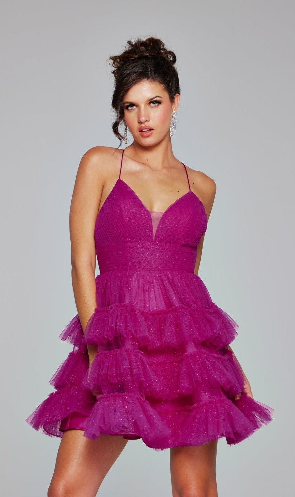 Fuchsia Jovani Short Party Dress 39655