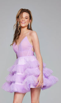 Lilac Jovani Short Party Dress 39656