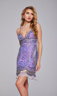 Lilac Jovani Short Party Dress 39706