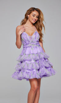 Purple Jovani Short Party Dress 39880