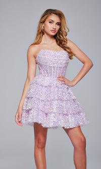 Lilac Jovani Short Party Dress 40030