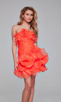 Orange Jovani Short Party Dress 40144