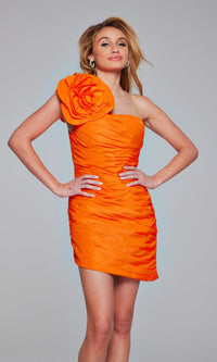 Orange Jovani Short Party Dress 40205