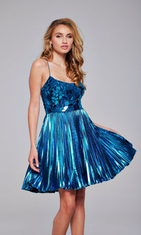 Teal Jovani Short Party Dress 40350