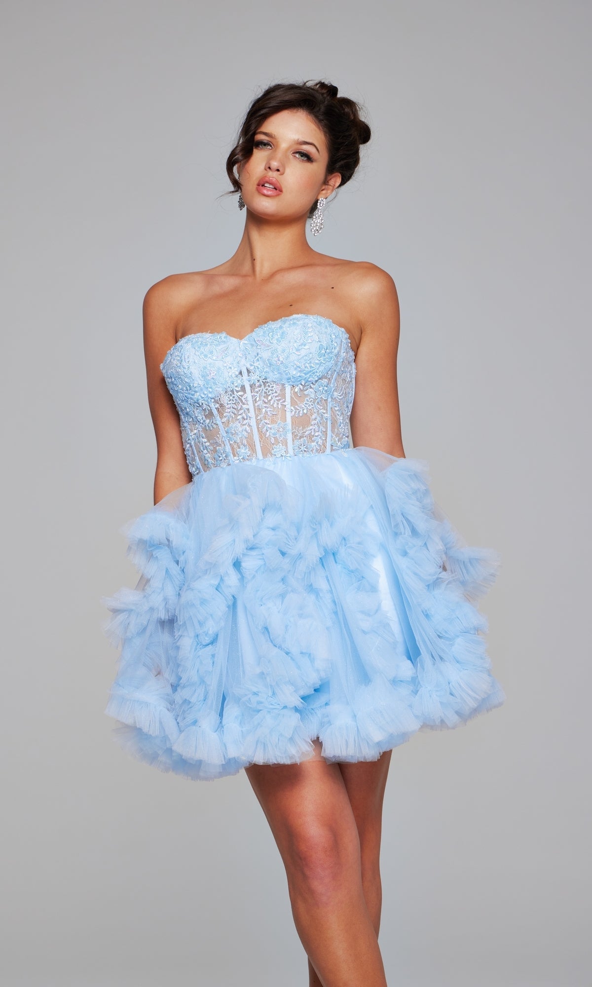 Light Blue Jovani Short Party Dress 40628