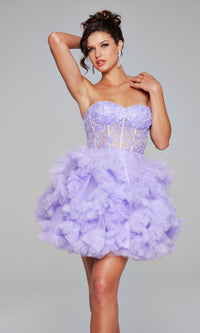 Lilac Jovani Short Party Dress 40628