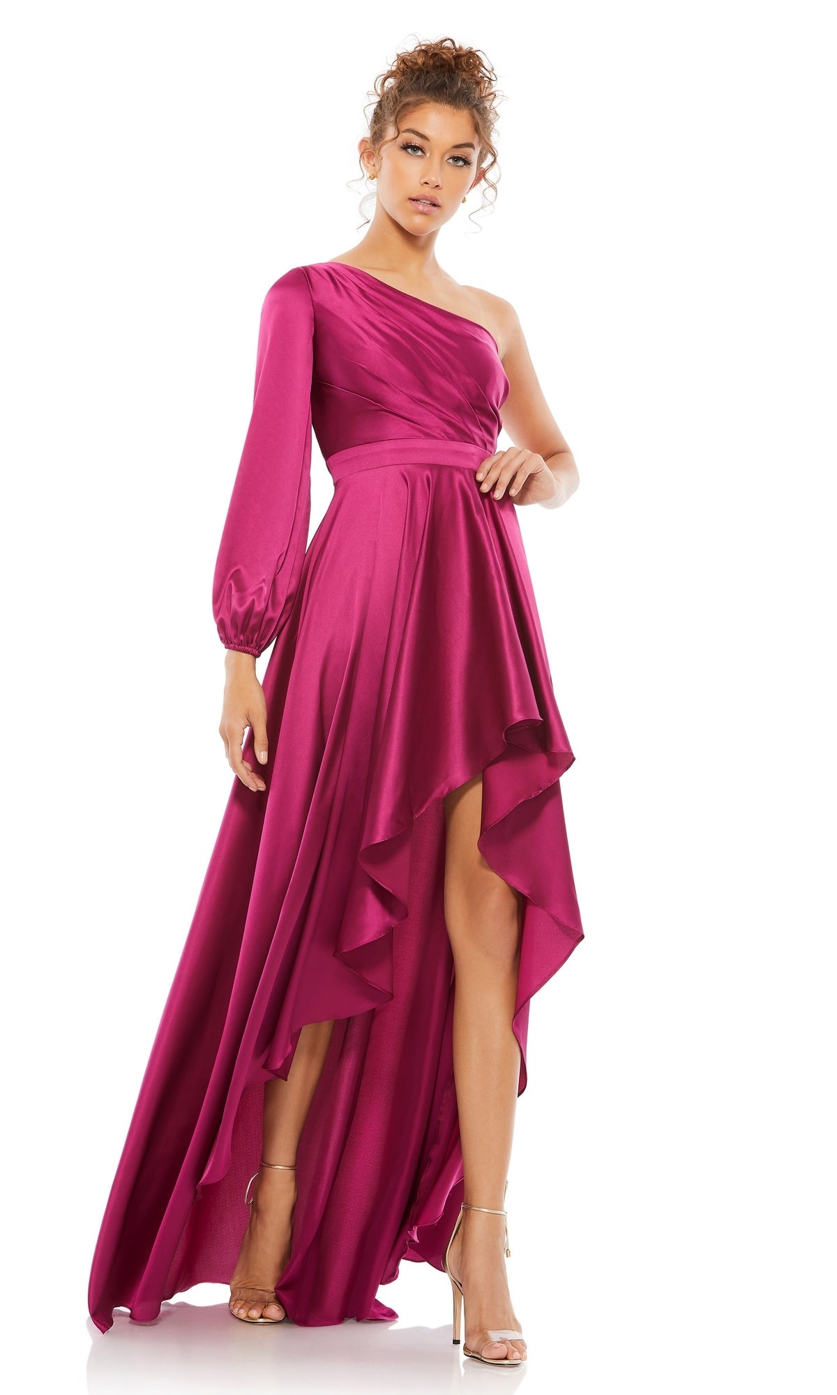 Berry Mac Duggal Long Formal Dress 49141