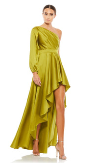 Chartreuse Mac Duggal Long Formal Dress 49141