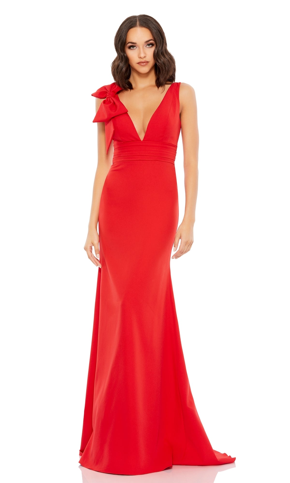 Red Mac Duggal Long Formal Dress 49454