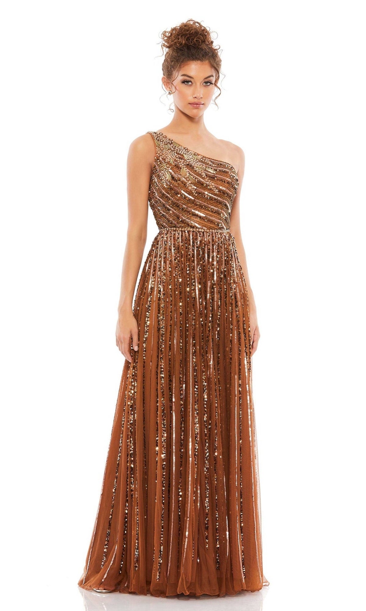 Copper Mac Duggal Long Formal Dress 5220