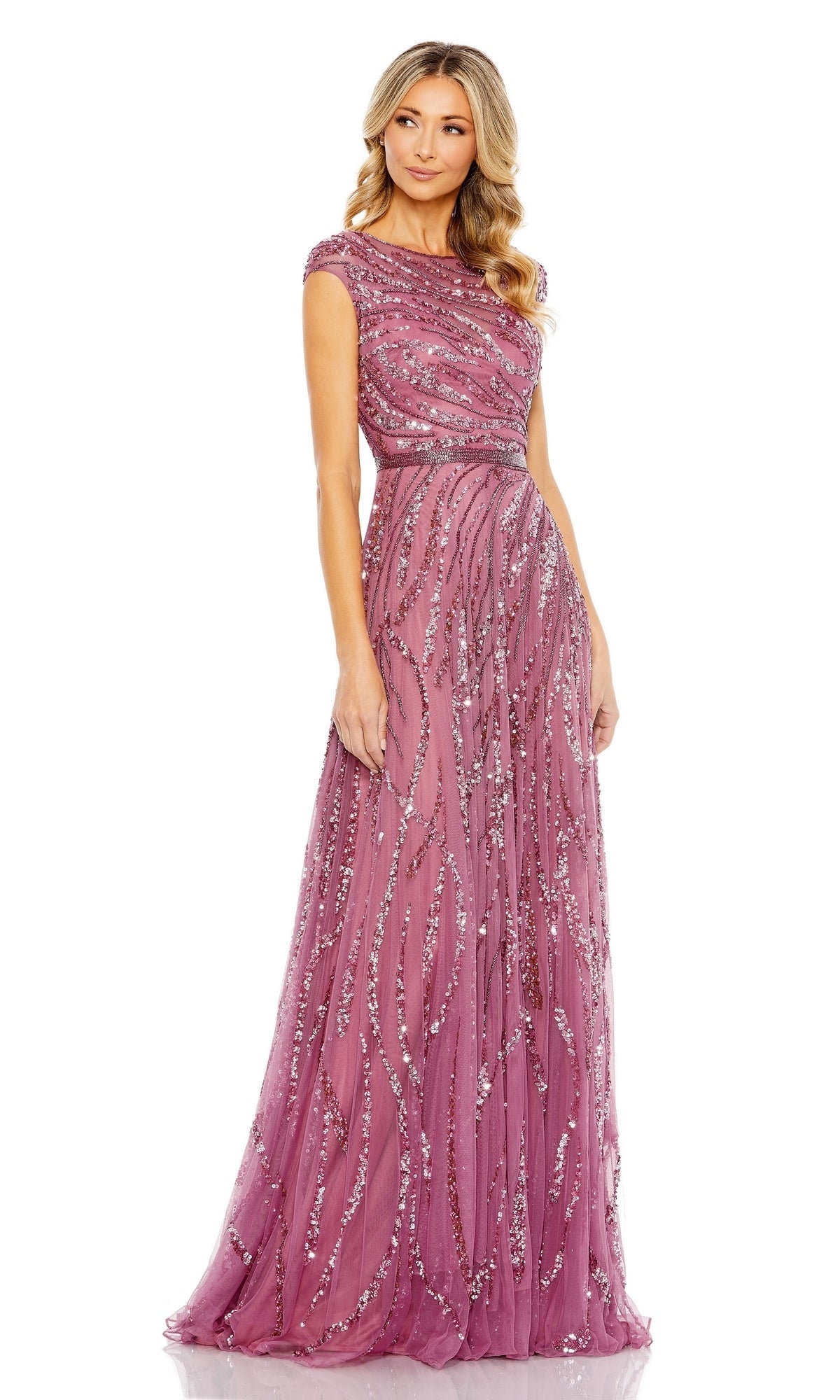 Plum Mac Duggal Long Formal Dress 5445