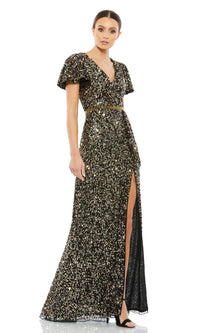 Black Gold Mac Duggal Long Formal Dress 5540