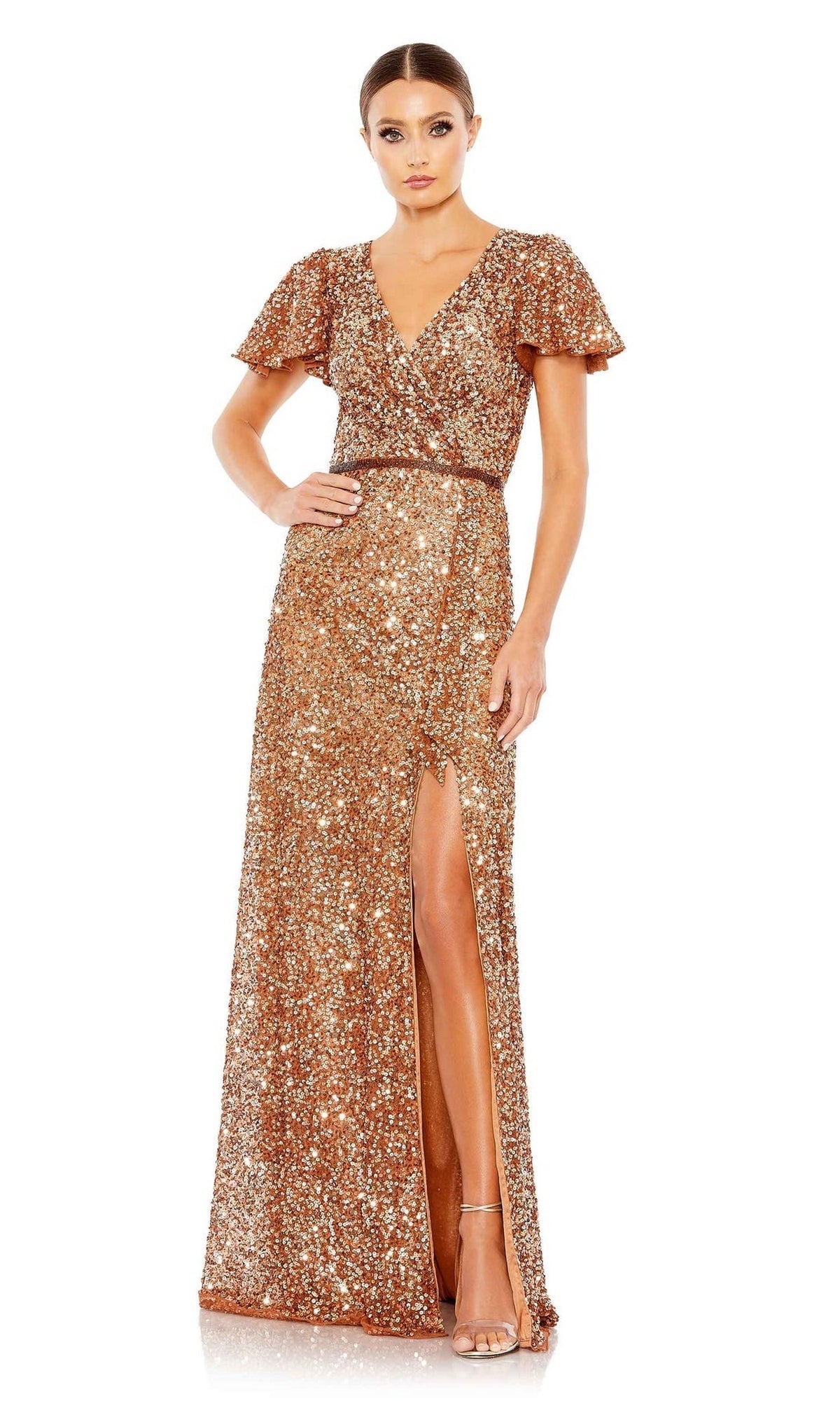 Copper Mac Duggal Long Formal Dress 5540