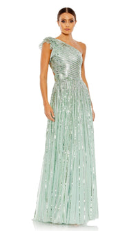 Pistachio Mac Duggal Long Formal Dress 5565