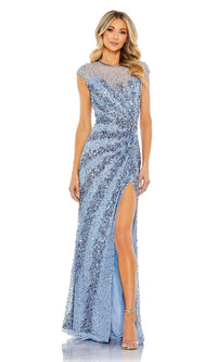 French Blue Mac Duggal Long Formal Dress 5619